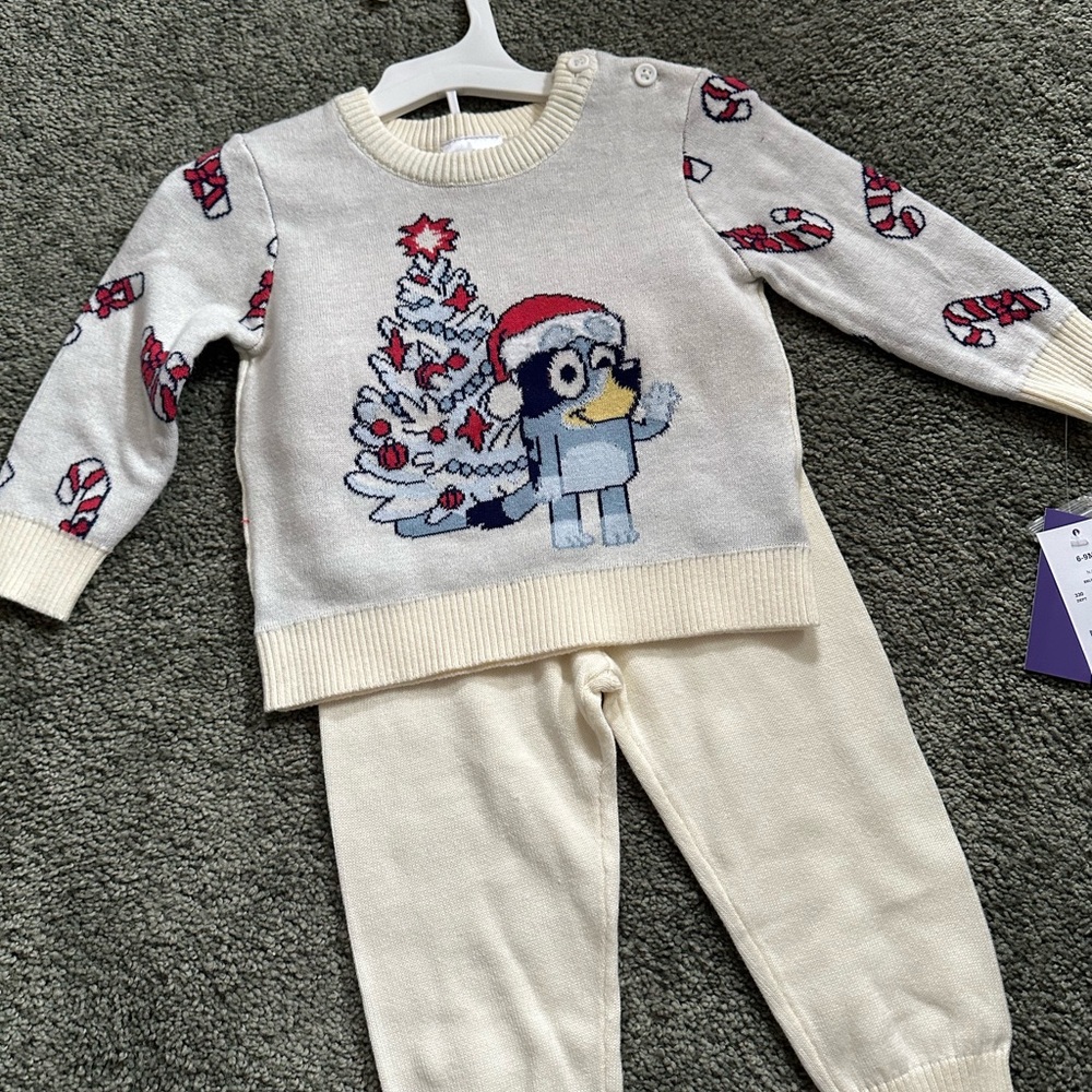 Bluey Knit Christmas Sweater Set
